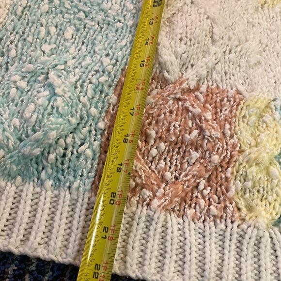 Womens Medium Square Colors Sweater Chelsea Place Hand Knit Granny Core Grandma - Picture 4 of 5